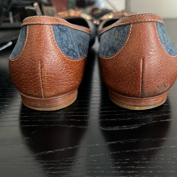 RARE! 💯GUCCI Horsebit Denim Flats - Picture 3 of 6